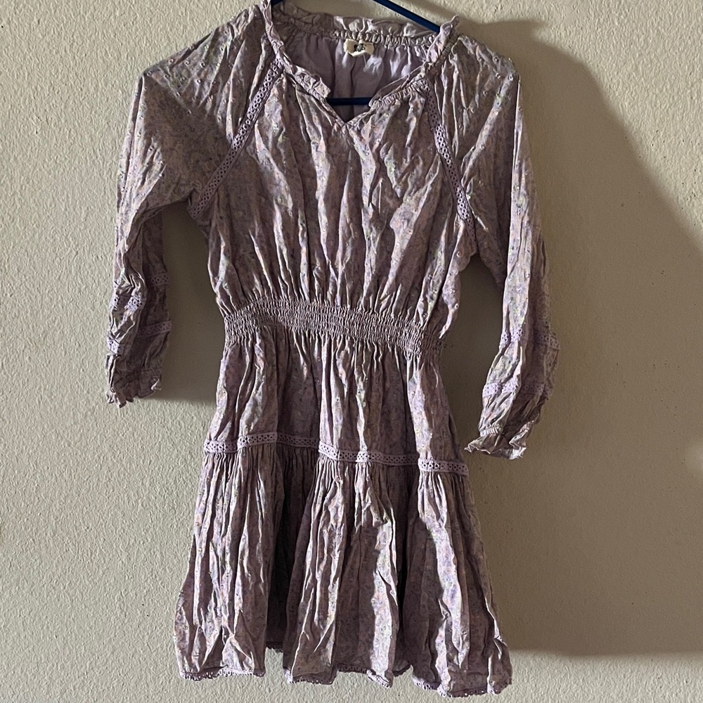 Chic Long Sleeve Lavender Dress